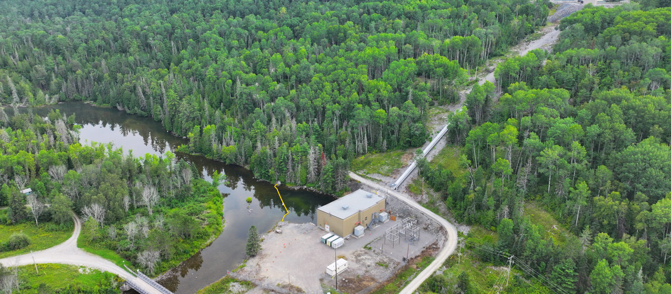 An aerial view of Matabitchuan Generating Station.